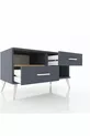 Commode Hyperion à une étagère et 2 tiroirs Anthracite-Sapin/Anthracite