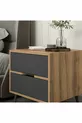 Elina Table de chevet à 2 tiroirs - Doré/Anthracite