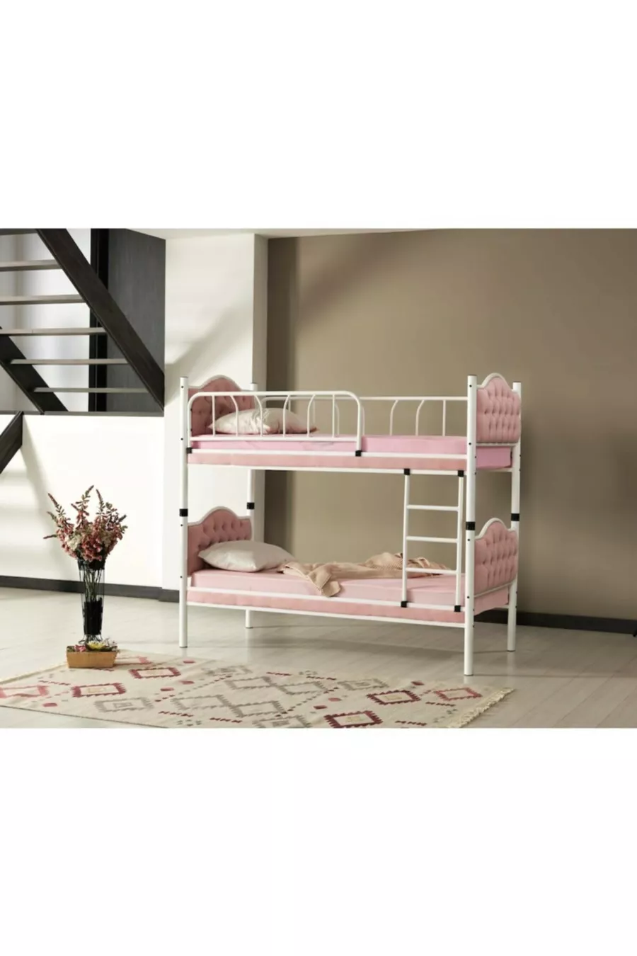 Lits superposés métalliques pour enfants et adolescents Melis de taille standard