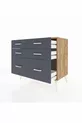 Commode Hyperion 6 tiroirs Pin-Pin/Anthracite