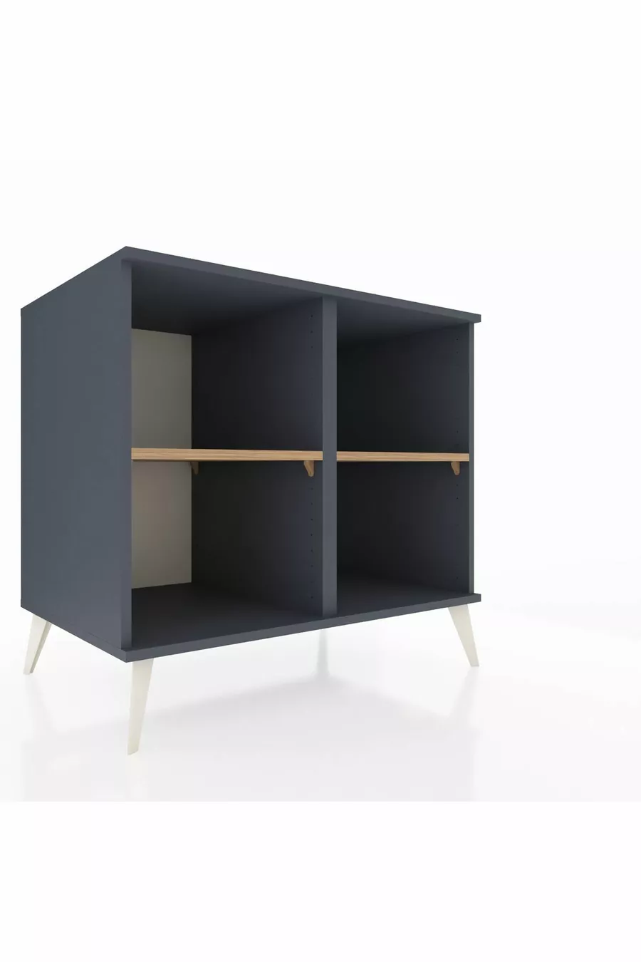 Commode Kronos 2 étagères Anthracite-Anthracite/Sapin