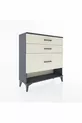 Commode Arges 3 tiroirs Anthracite-Pierres de lune