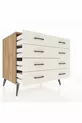 Commode Kronos 8 tiroirs Pin-Pin / Pierre de Lune