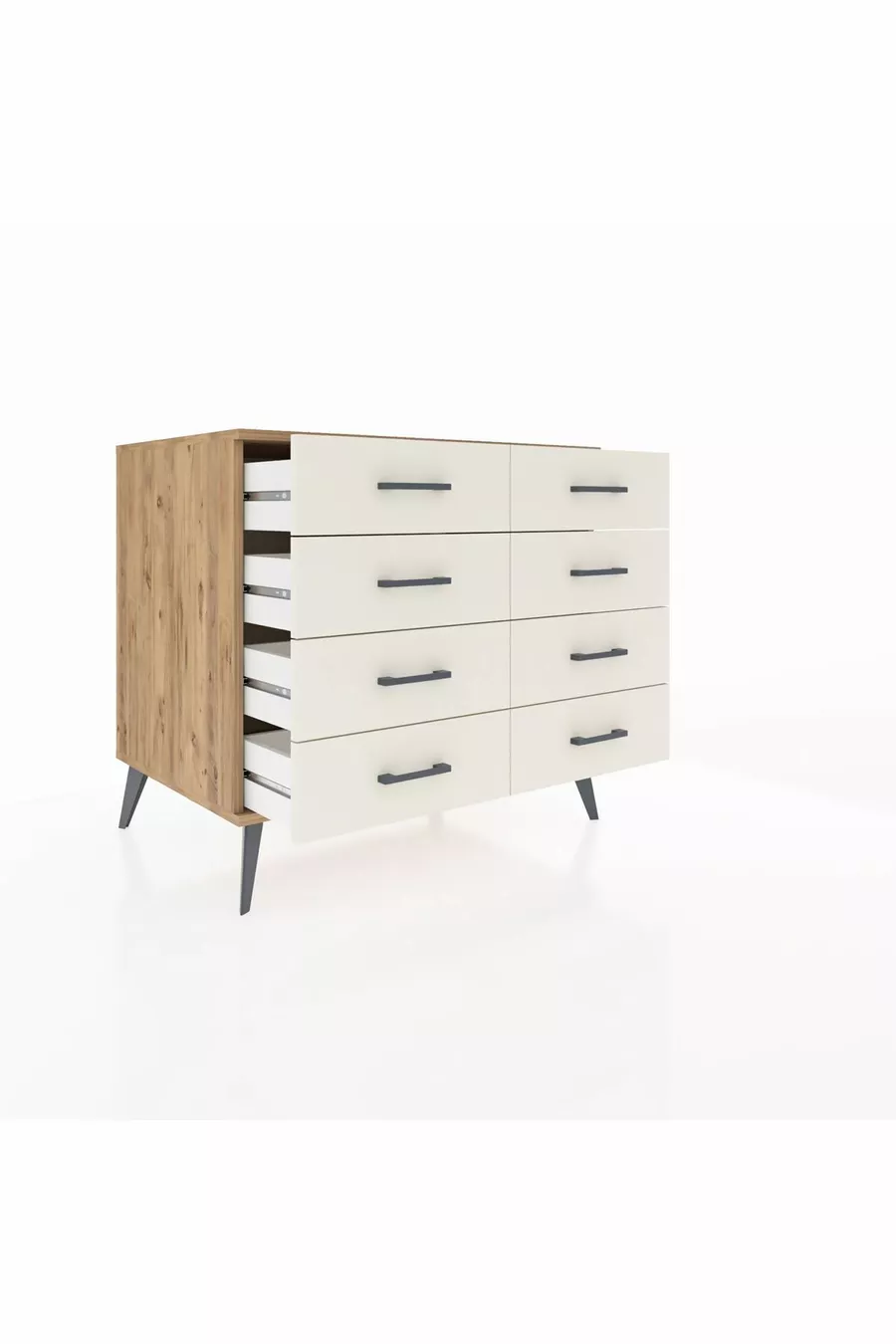 Commode Kronos 8 tiroirs Pin-Pin / Pierre de Lune