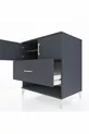 Commode Kronos avec 2 étagères, 1 tiroir et 2 portes, Anthracite-Anthracite