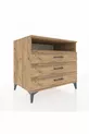 Commode Kronos à une étagère et 3 tiroirs en pin-pin