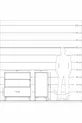 Commode Kronos avec 2 étagères et 1 tiroir Mésolithique-Anthracite