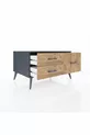 Commode Kronos 3 étagères Anthracite-Anthracite/Sapin