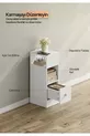 Table de chevet Mia Dar – Table de chevet avec tiroir, compartiment ouvert interchangeable, table d'appoint