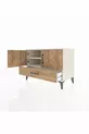 Commode Hyperion 2 étagères 1 tiroir 2 portes Pierre de lune-Épicéa