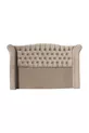 Tête de lit Alc Grand en duvet de poulain, brun clair, matelassée, double