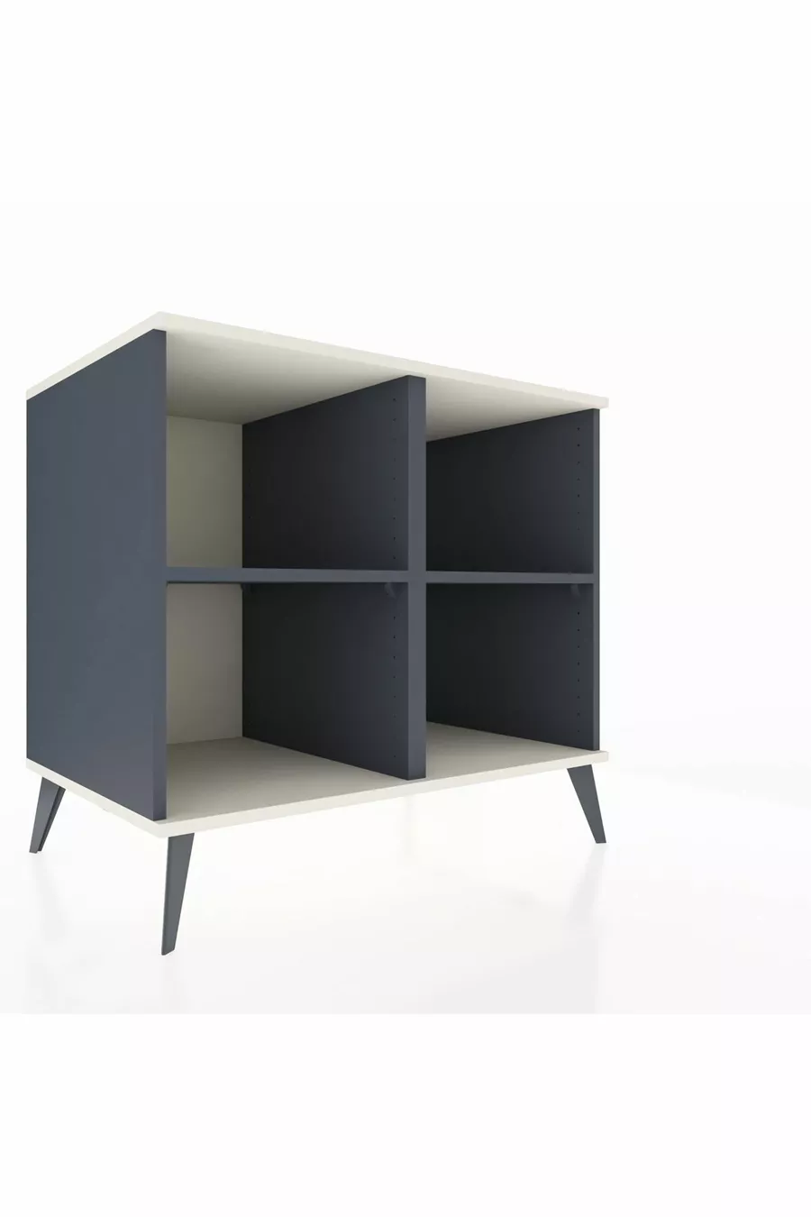 Commode Kronos 2 étagères Anthracite-Gris pierre/Anthracite