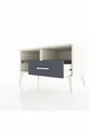 Commode Hyperion 2 étagères 1 tiroir Pierre de lune-Anthracite