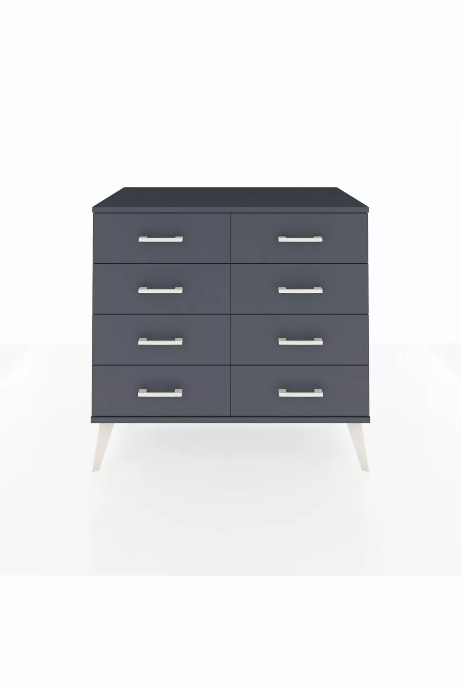 Commode Hyperion 8 tiroirs Pin-Anthracite