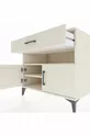 Commode Kronos avec 2 étagères, 1 tiroir et 2 portes, Pierre de Lune-Pierres de Lune