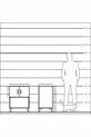 Table de chevet Kronos avec 2 étagères et 2 portes, pin-pierre d'orme
