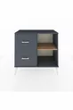 Commode Hyperion à une étagère et 2 tiroirs Anthracite-Sapin/Anthracite