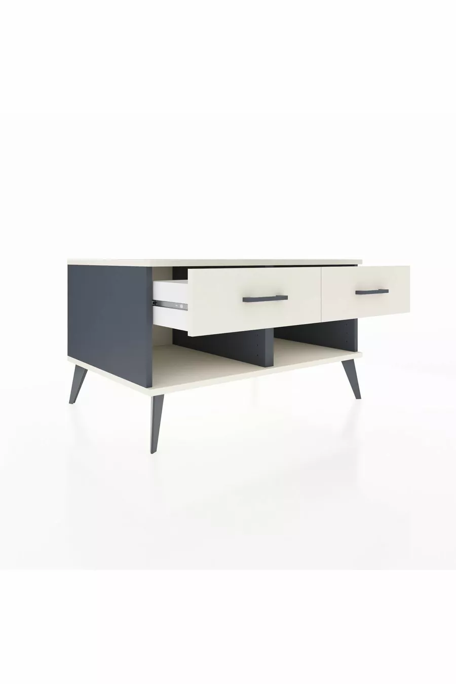 Commode Kronos 2 tiroirs Anthracite-Pierre d'ardoise