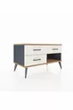 Commode Hyperion 3 tiroirs Anthracite-Sapin/Pierre de lune