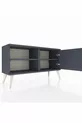 Commode Arges 2 étagères avec 1 porte Anthracite-Anthracite