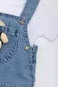 Ensemble Deux Pièces Salopette en Denim et T-shirt Blanc