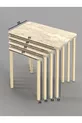 Obim 4 pièces Travertin en bois Empilement Immatriculation - table de thé Table de service Table-salon Table - design moderne