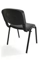 I Office Furniture & Design Fauteuil de bureau noir pour attente des invités 2 pièces 