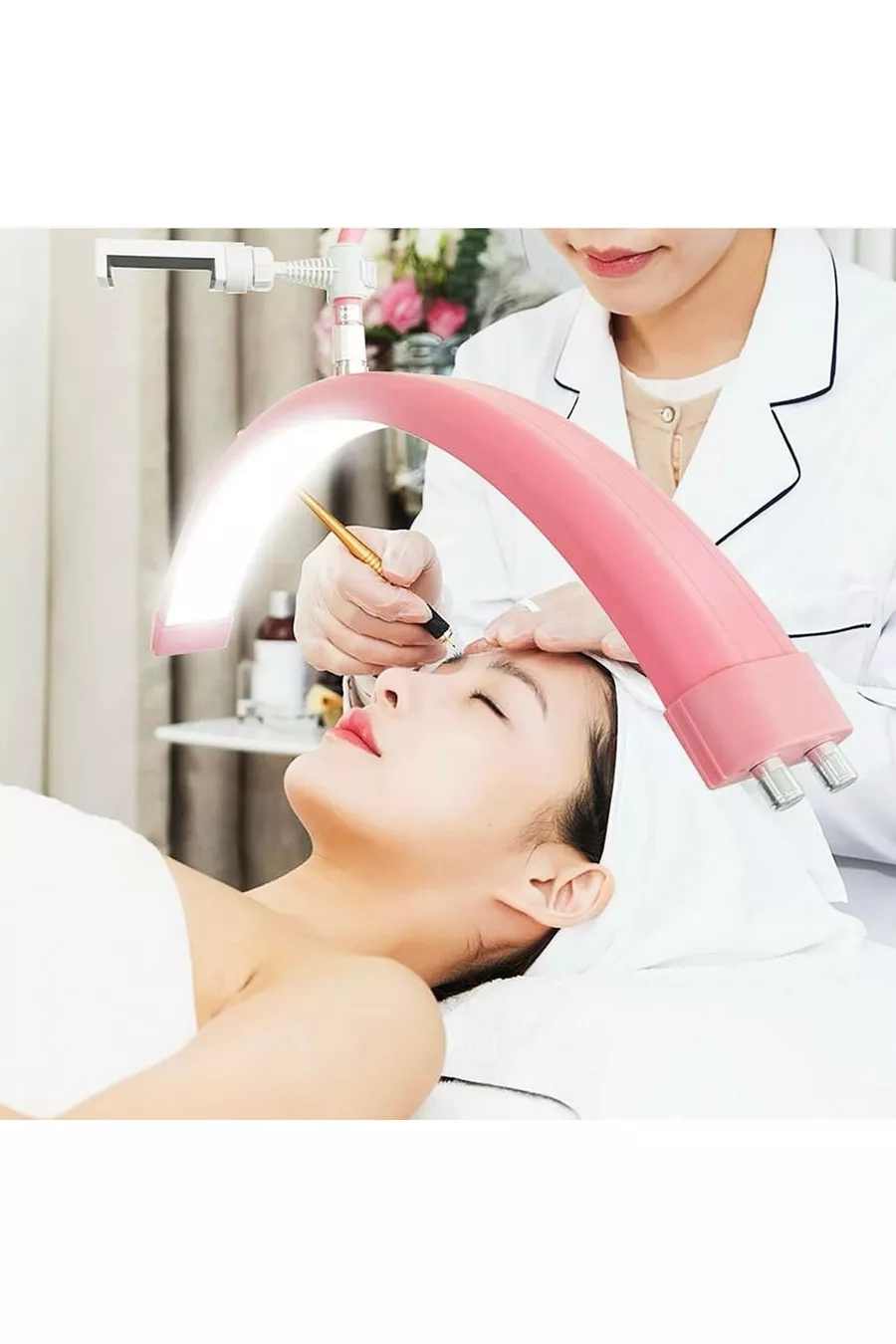 Lampe Lune Lumière Professionnelle Maquillage Clinique Lumière Tissu Cils Esthéticienne Tatouage Lumière  Pouces ROSE