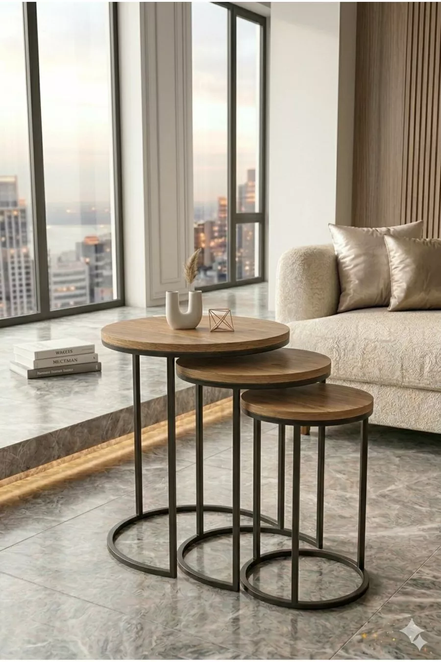 Table d'appoint Ecol Zigon - Pin antique