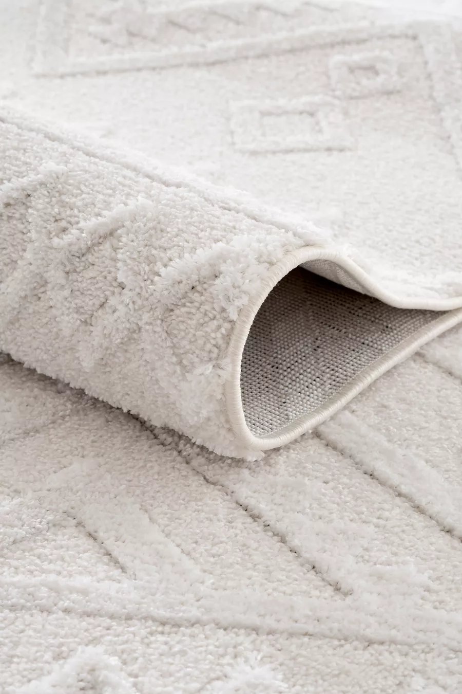 Tapis Malta Scandinave Crème pour Couloir Salon Séjour Chambre Cuisine Tapis Tissé à la Machine A