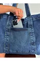 Sac en jean femme tendance modèle long à bretelles
