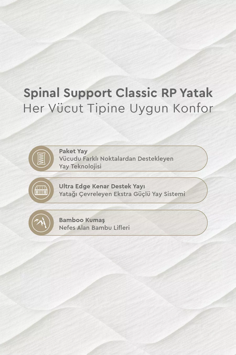Matelas orthopédique à ressorts avec poche Classic Rollpack Support lombaire