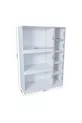 Armoire de rangement avec étagères Ases  Blanc - Chêne Saphir