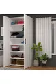 Armoire Retro-6 polyfonctionnelle à 7 étagères et 2 portes, blanche