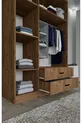 Armoire Yaman Çam à 3 portes et 2 tiroirs - Garde-robe
