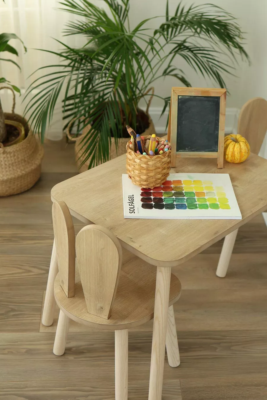 Chaise Montessori pour enfant Bunny, 1 pièce, couleur marron