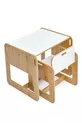 Table et chaise Montessori en bois pour activités et jeux pour enfants de 2 à 4 ans (1 table + 1 chaise)