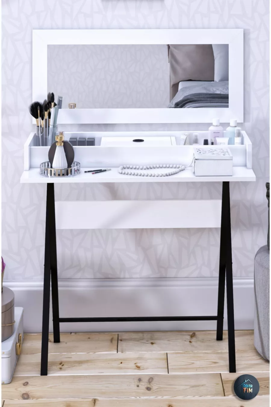 Coiffeuse élégante blanche