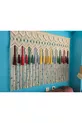 Tête de lit en macramé multicolore
