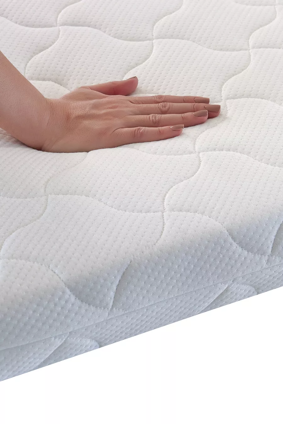 Matelas pour bébé en mousse lavable avec housse naturelle en coton