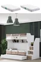 Lits superposés, Lit superposé Courageux avec tiroirs - Noyer 2 matelas confort