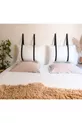 Ensemble de décoration de chambre à coucher en cuir : tête de lit, table de chevet, porte-revues et support pour plante