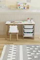 Ensemble Table et Chaises pour Enfants - Bureau d'Activité pour Enfants avec 3 Paniers, Tableau Effaçable à Sec, Chaise Panda