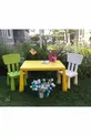 Table pour enfants Mammut jaune avec ensemble de chaises vertes et blanches