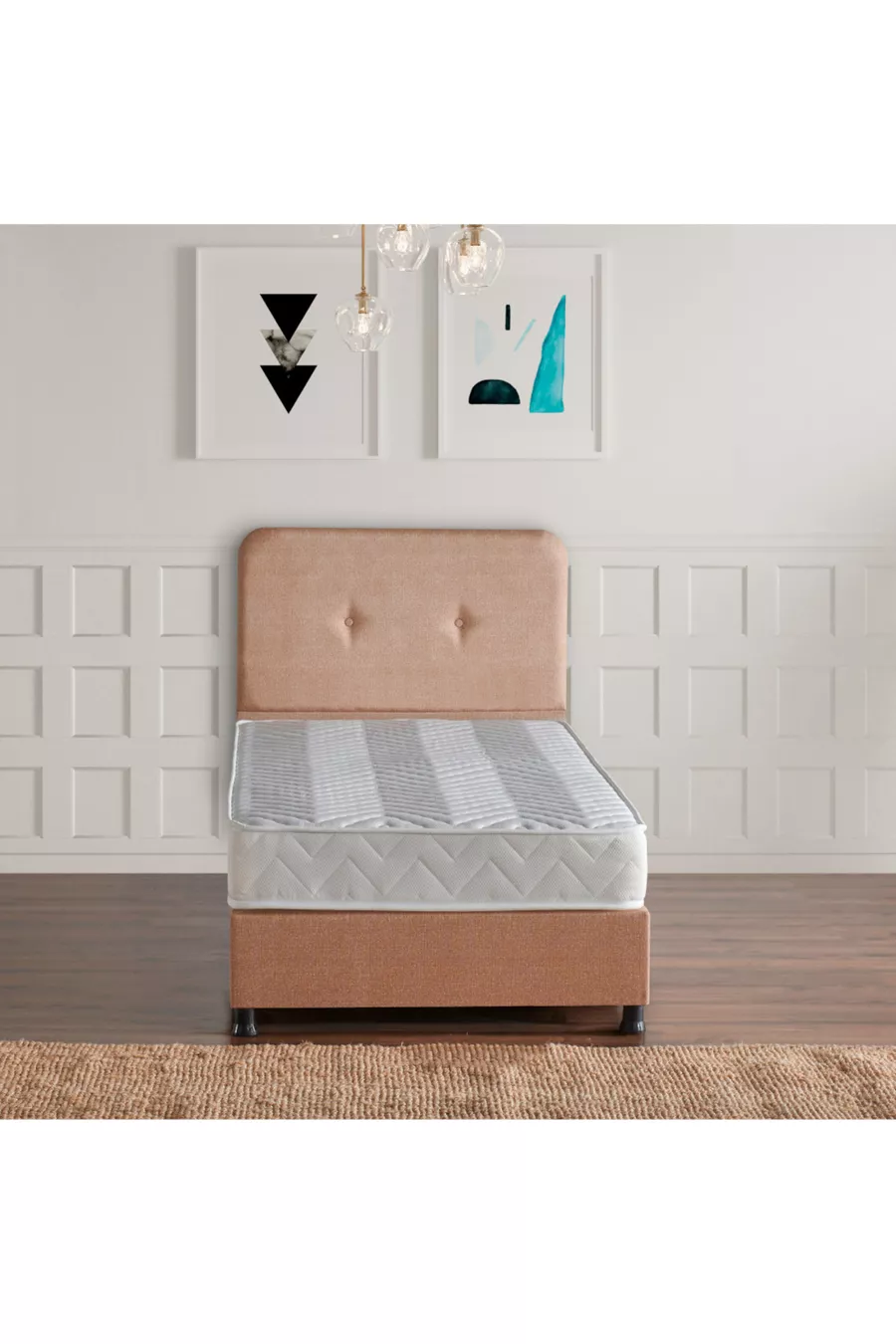 Ensemble Lit Niron Budget Cm Lit Sommier Tête de lit - Lit Orthopédique Ferme Simple, Sommier