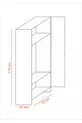 Armoire à vêtements à 2 portes en pin 