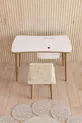 Table Montessori pour enfants, table de jeu, table d'activités, table de travail - 1 pièce avec chaise Welsoft blanche