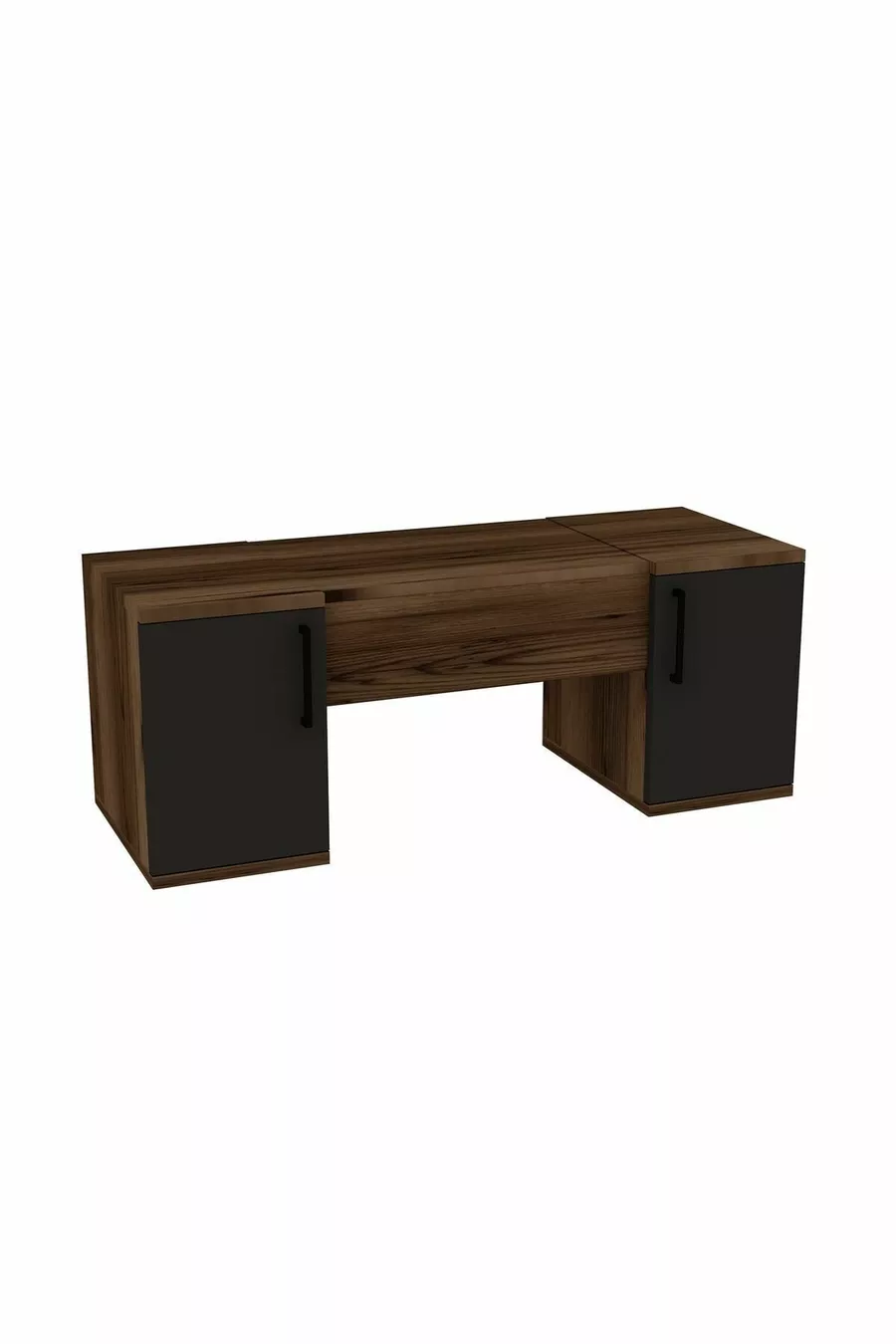 Coiffeuse Murale Mercan, ne Prend Pas de Place, Couleur Lidya Anthracite