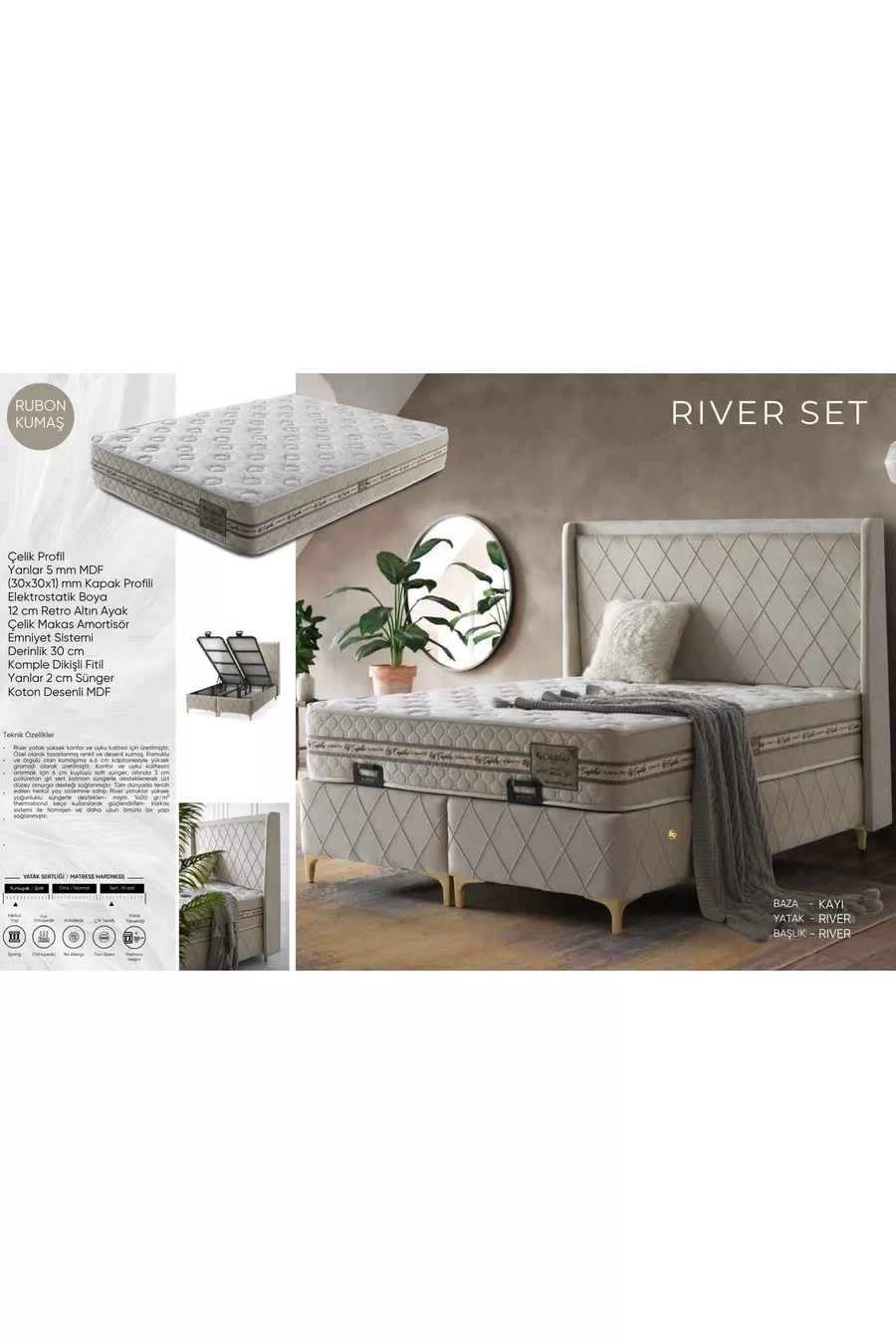 ENSEMBLE DE LIT RIVER