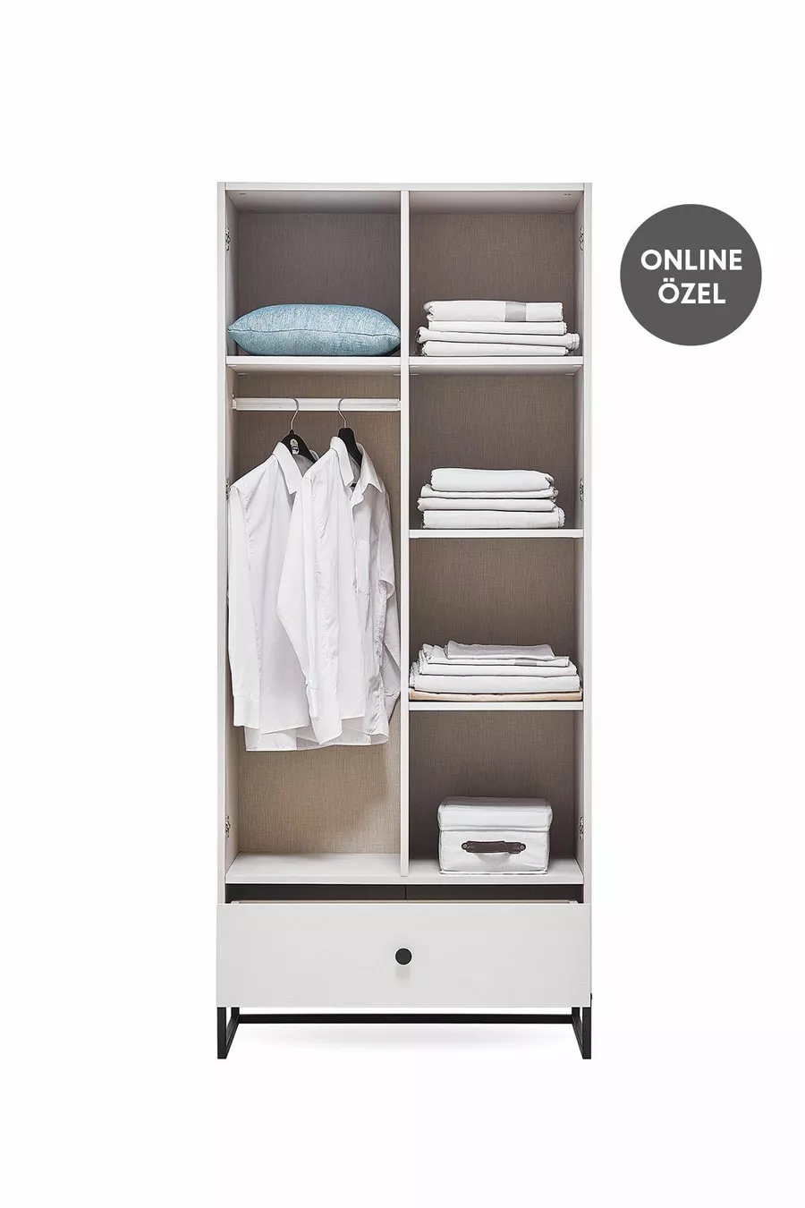 Armoire à 2 portes Kalinsta - Blanc